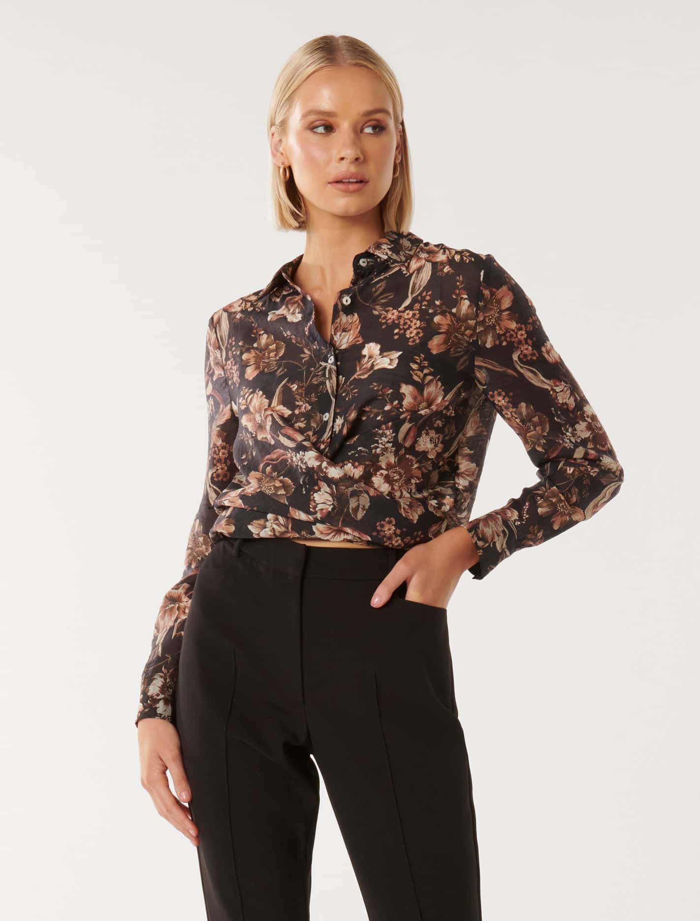 Talulah Wrap Shirt Renwick Floral | Forever New