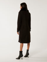 Petite Fur Collar Coat Forever New