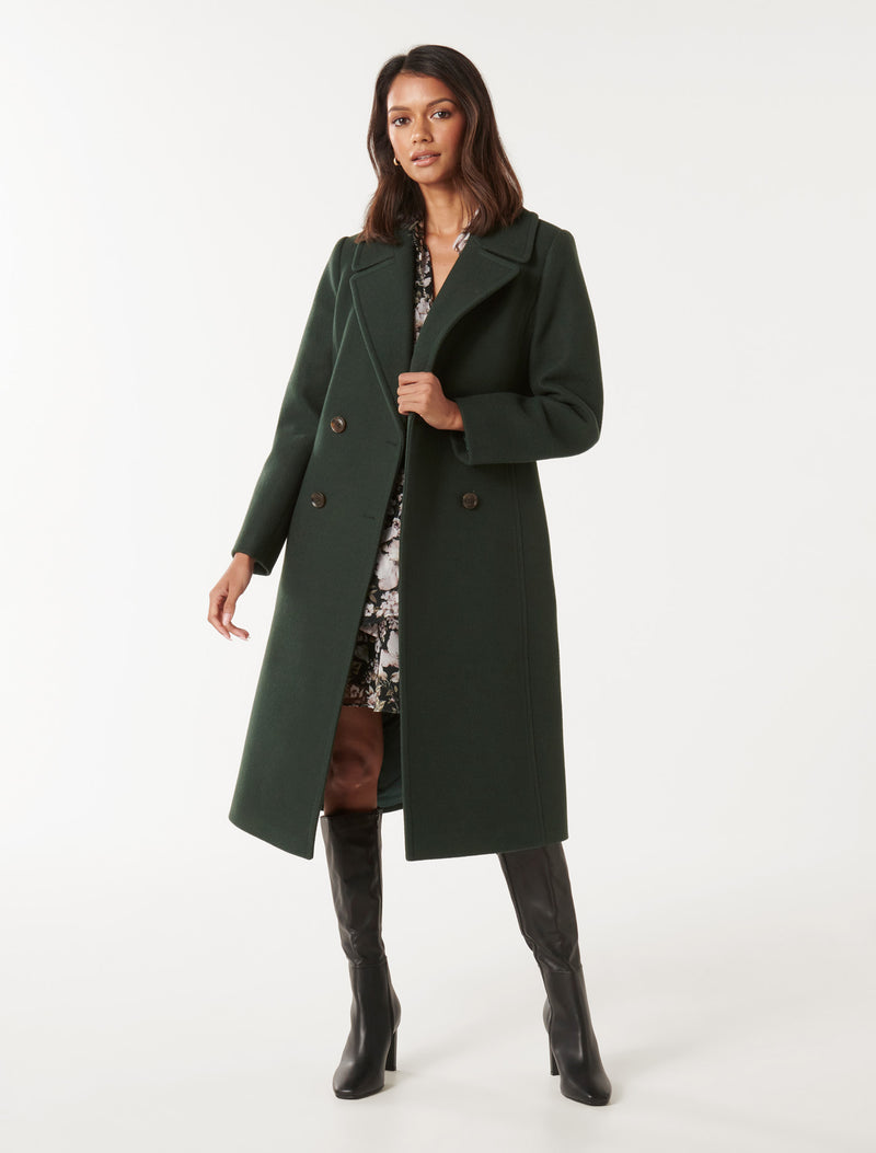 Rowena Petite Double Breasted Coat Forever New