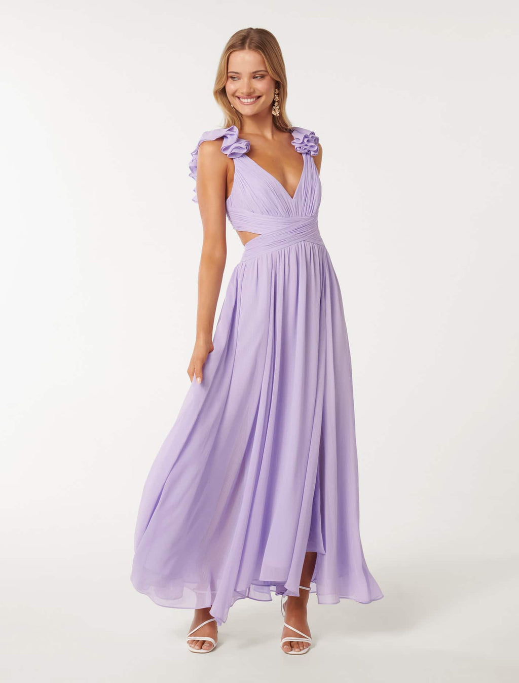 Pastel purple maxi dress hotsell