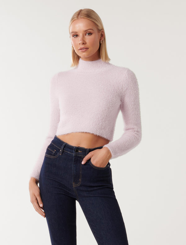 Rylie Cropped Knit Jumper Forever New