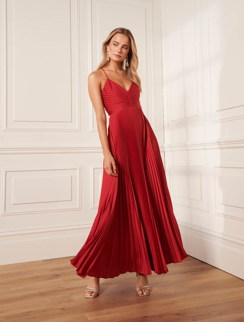 Women's Premium Diamante Low Back Maxi Dress