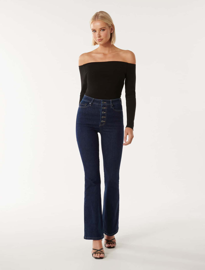 Louisa High-Rise Flare Jeans Forever New