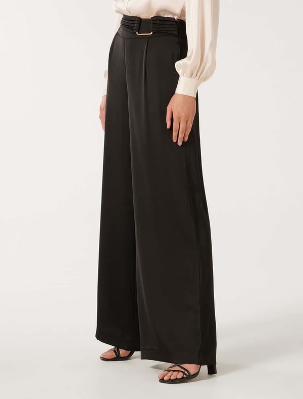 Adriana Satin Wide Leg Pants Forever New