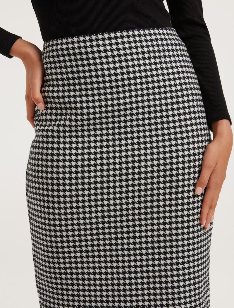 Hadley Houndstooth Pencil Skirt Forever New