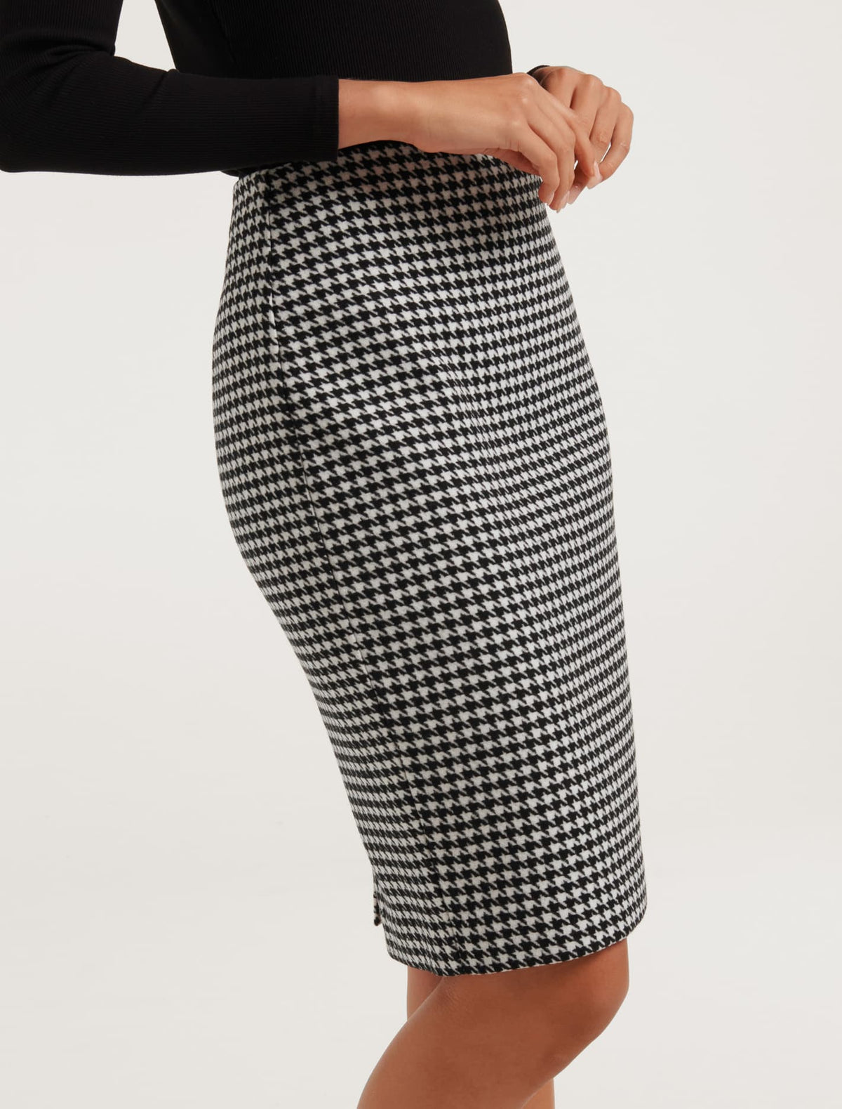 Hadley Houndstooth Pencil Skirt Forever New