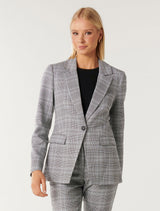 Cammie Check Blazer Forever New