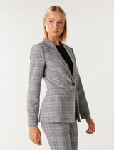 Cammie Check Blazer Forever New