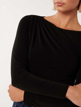 Sorrento Asymm Cowl Boat Top Forever New