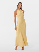 Michelle Open Back Satin Maxi Dress Forever New
