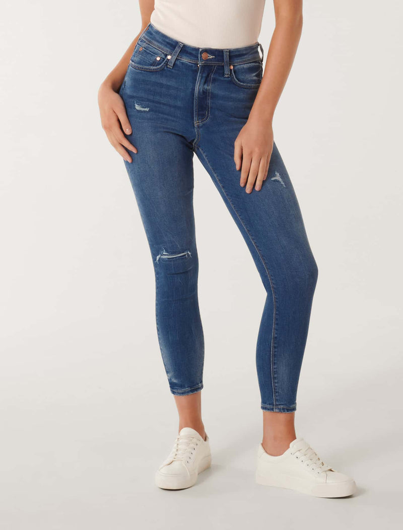 Nala Mid-Rise Ankle Skinny Jeans Pilanesberg | Forever New