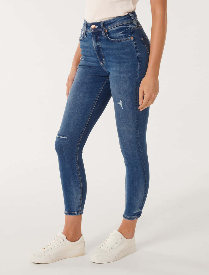 Nala Mid-Rise Ankle Skinny Jeans Pilanesberg | Forever New