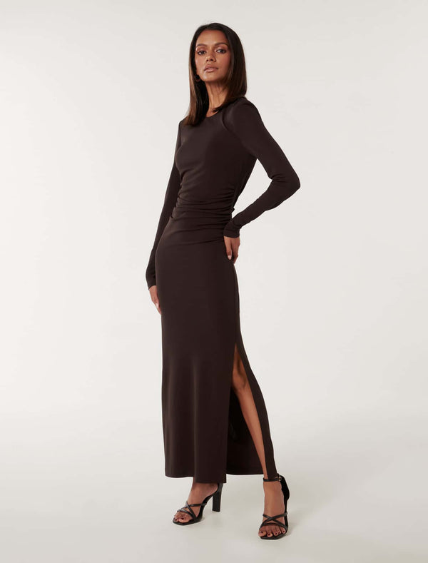 Solana Petite Ruched Waist Midi Dress Forever New