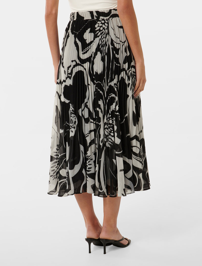Aurora Pleated Skirt Dunstan Abstract | Forever New
