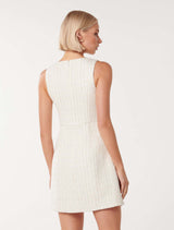 Angie Round Neck Boucle Dress Forever New