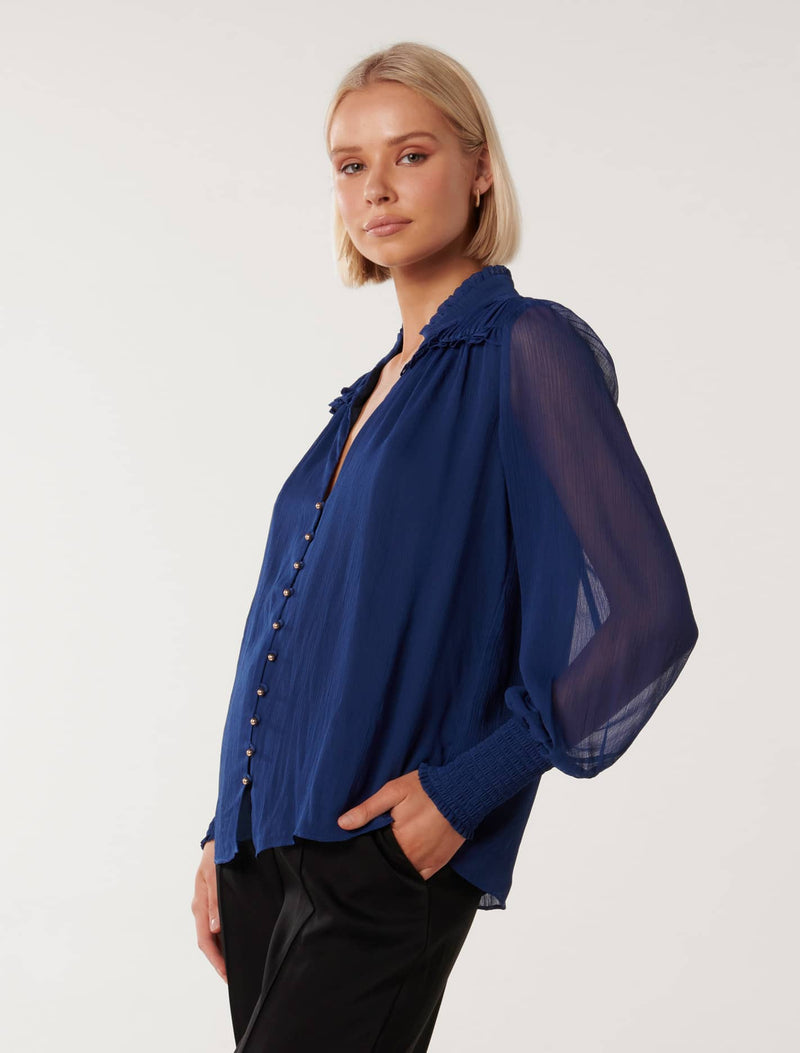 Anastasia Frill Yoke Blouse Forever New