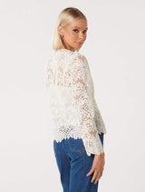 Lucille Lace Shell Top Forever New