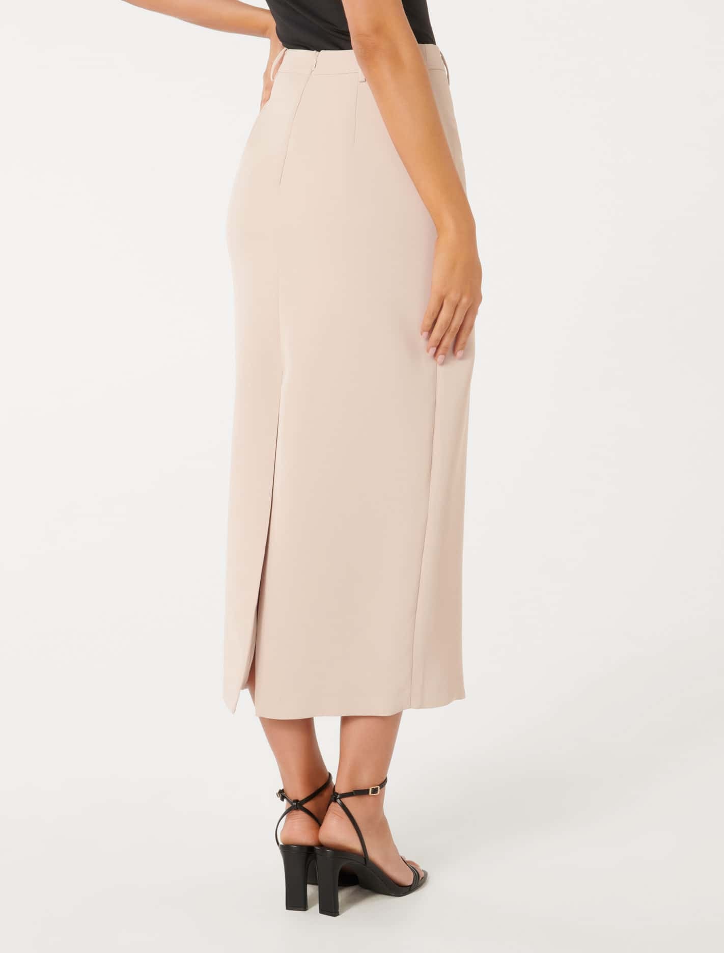 Samantha Column Skirt Cashew | Forever New