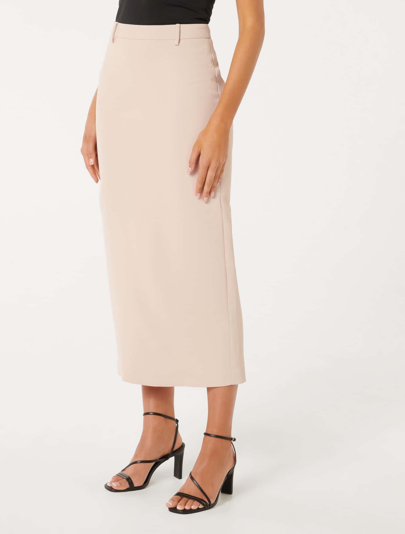 Samantha Column Skirt Cashew | Forever New