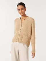 Chloe Petite Textured Knit Cardigan Forever New