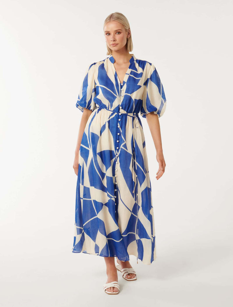 Loanne Puff Sleeve Midi Dress Forever New