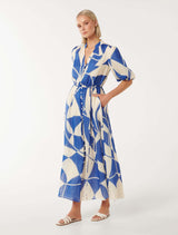 Loanne Puff Sleeve Midi Dress Forever New