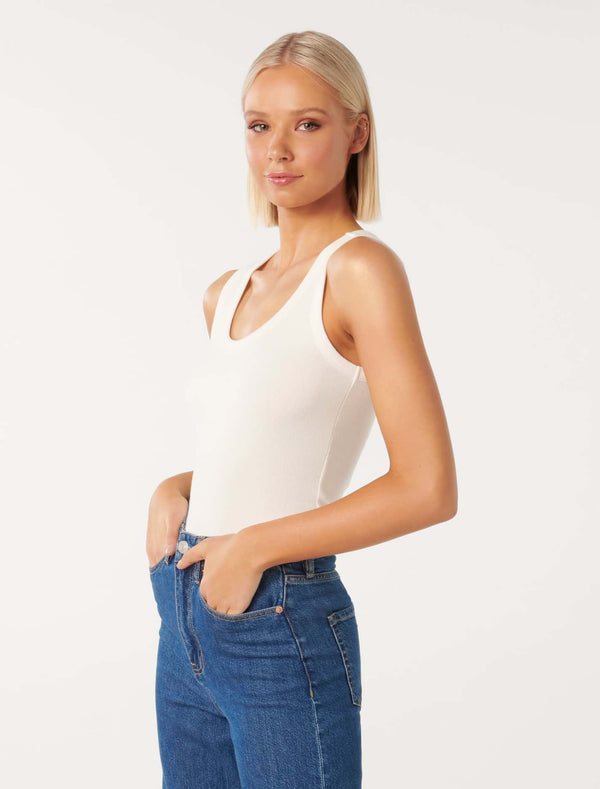 Nori Scoop Front Tank Top Forever New