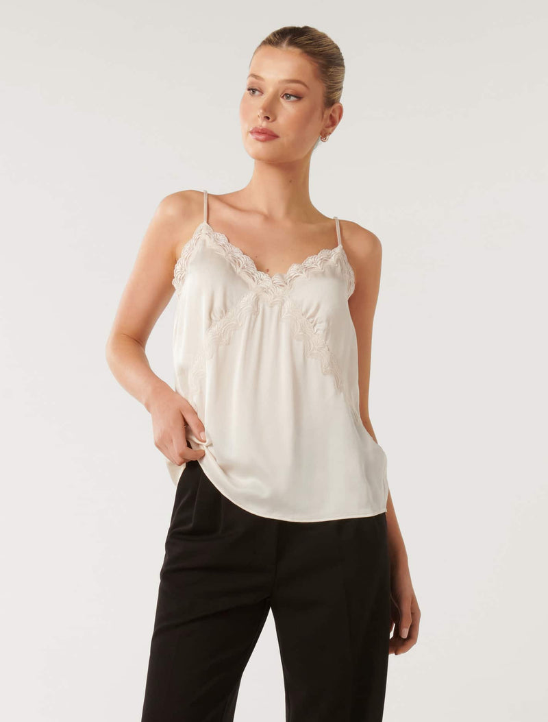 Suki Lace Cami Top Forever New