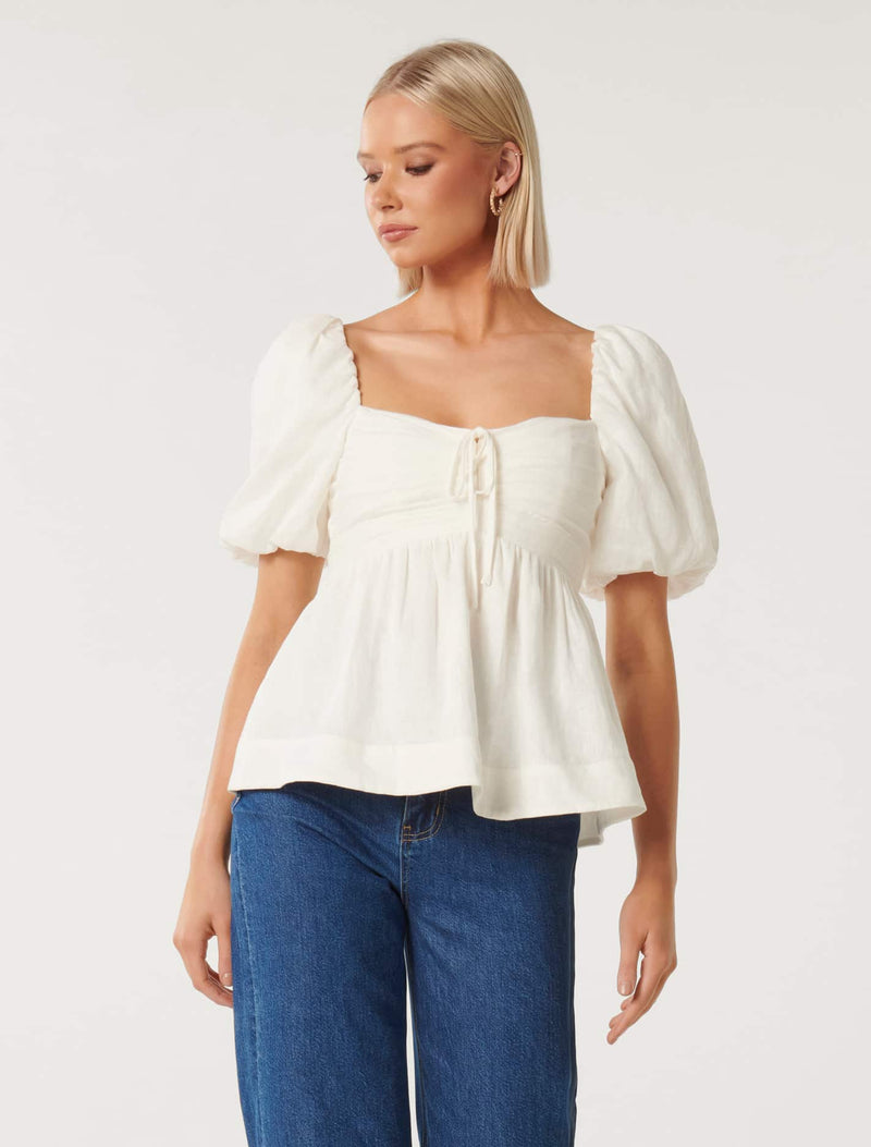 Rae Ruched Bodice Blouse Forever New