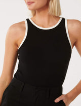 Charlie Contrast Trim Tank Top Forever New