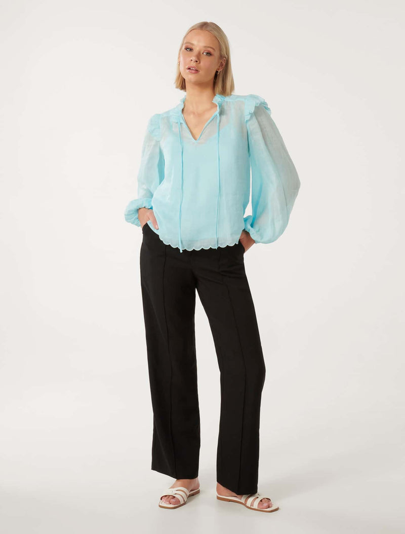 Reign Rami Popover Blouse Forever New