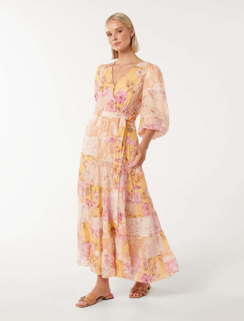 Imogen Tiered Wrap Midi Dress Amora Patchwork Forever New imogen-tiered-wrap-midi-dress-amora-patchwork-forever-new