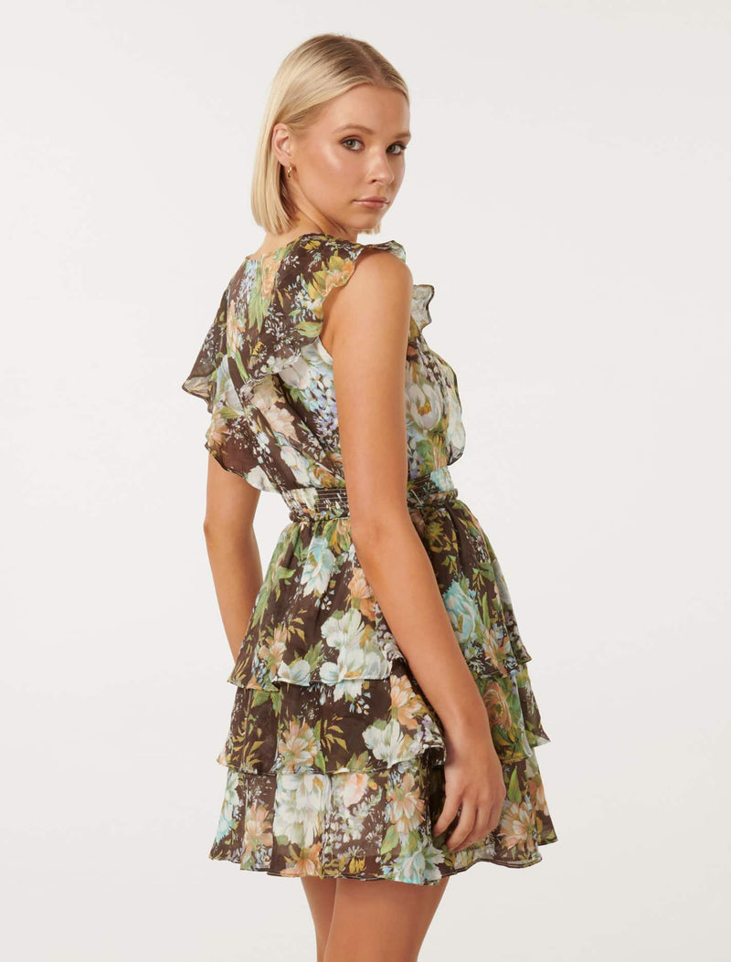 Zoe Ruffle Mini Dress Forever New