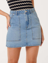 Darla Denim Mini Skirt Forever New