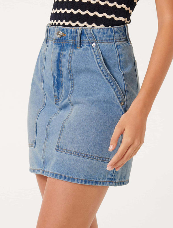 Darla Denim Mini Skirt Forever New