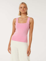 Ava Square Neck Tank Top Forever New