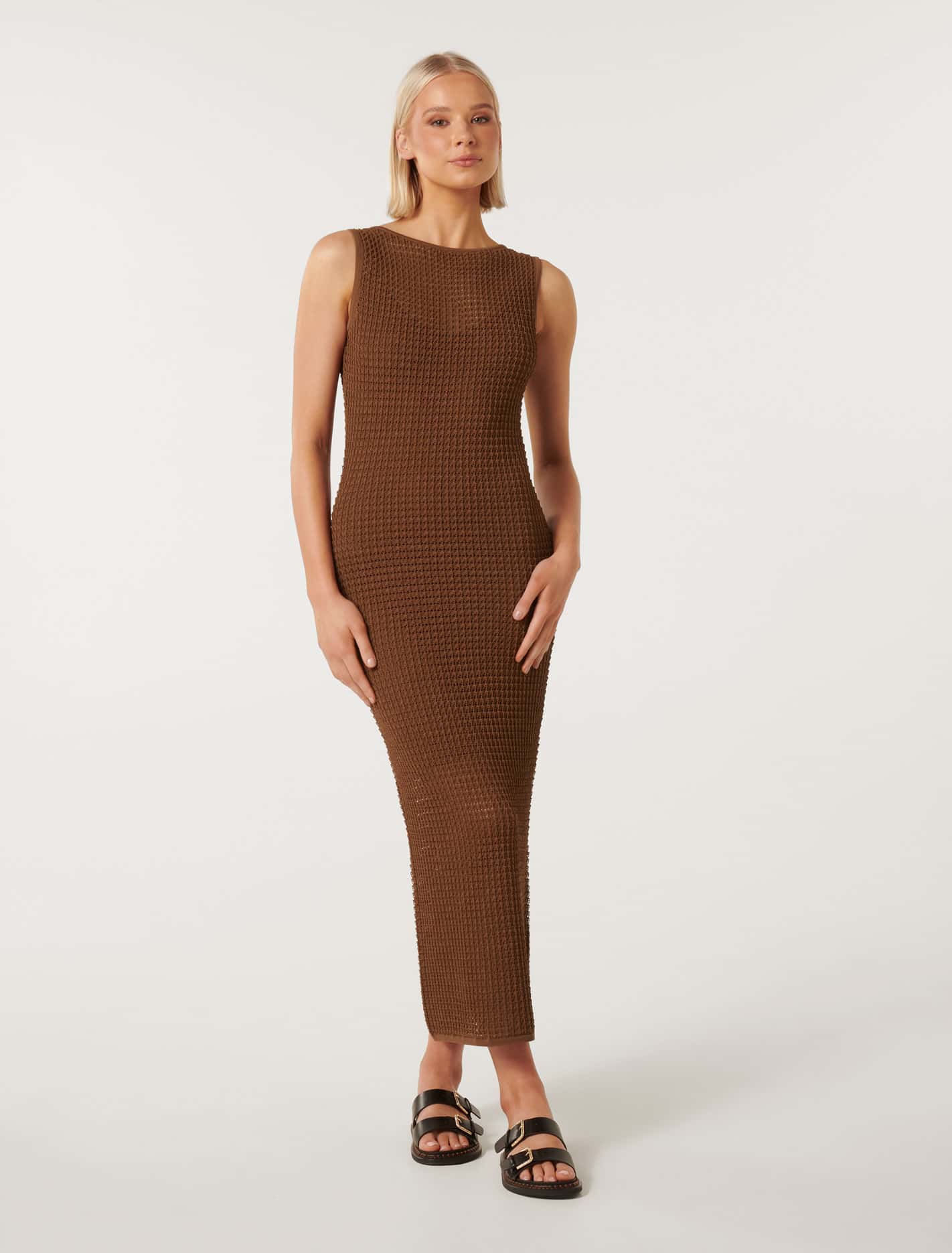 Paige Pointelle Knit Dress Forever New