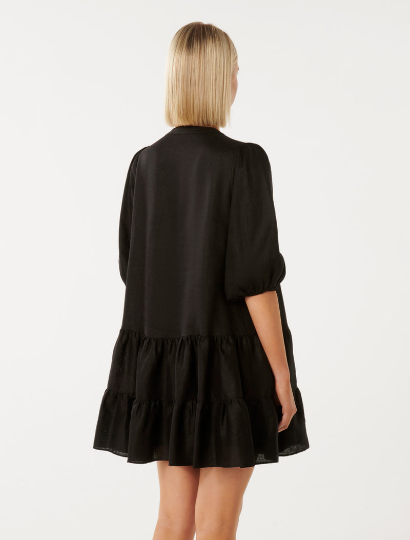 Sandra Pin-Tuck Smock Mini Dress Forever New
