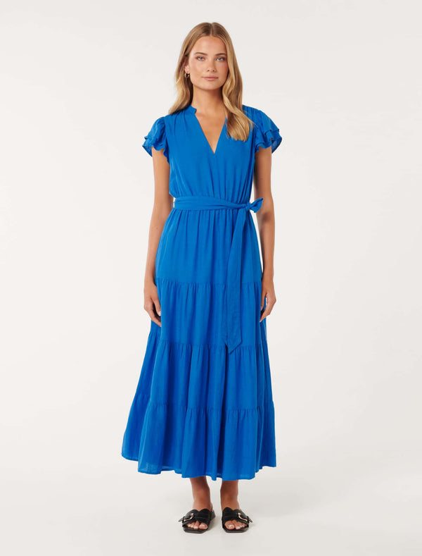 Ramona Tiered Shirt Midi Dress Forever New