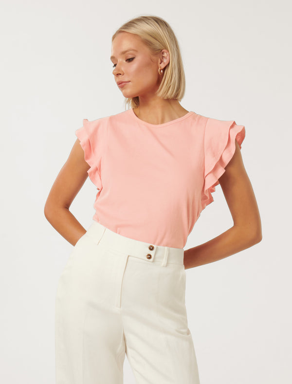 Hera Double Ruffle Top Forever New