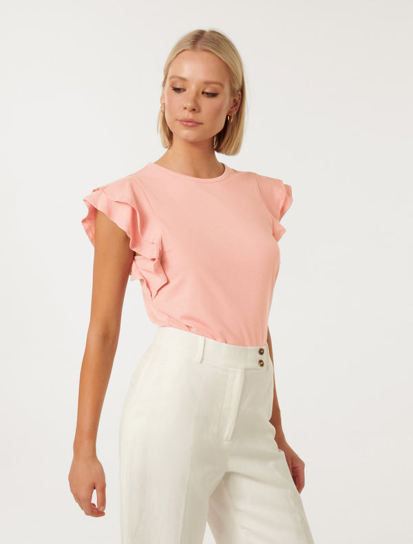 Hera Double Ruffle Top Forever New