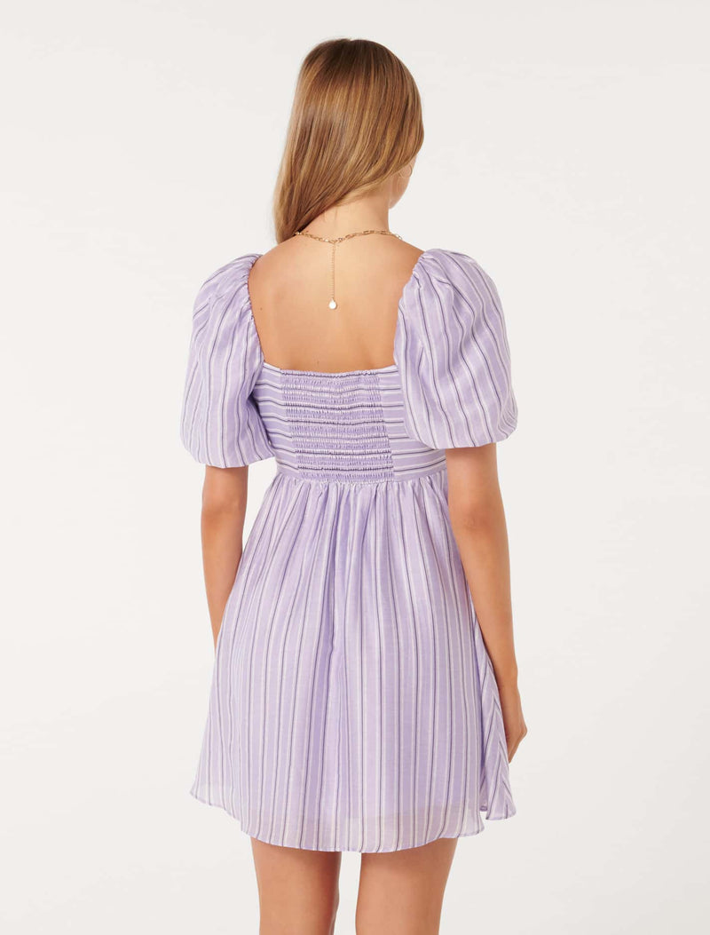 Janice Stripe Mini Dress Forever New