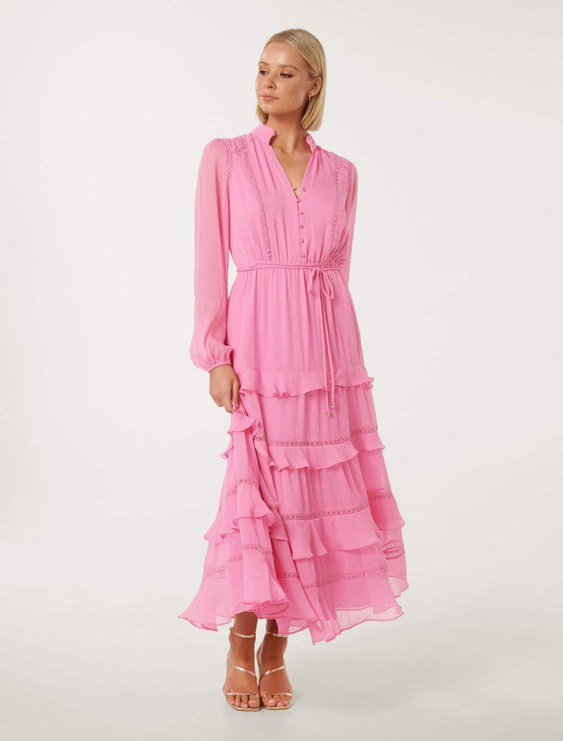 Joanna Ruffle Trimmed Midi Dress Forever New