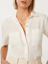 Misty Short Sleeve Linen Shirt Forever New