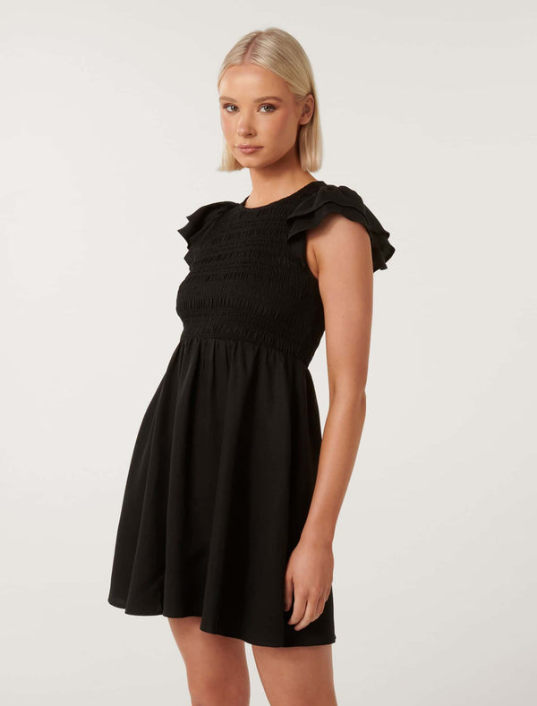 Tallulah Shirred Mini Dress Forever New