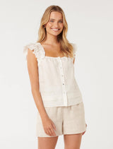Breanna Babydoll Frill Top Forever New