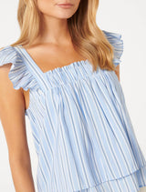 Briony Stripe Babydoll Top Forever New
