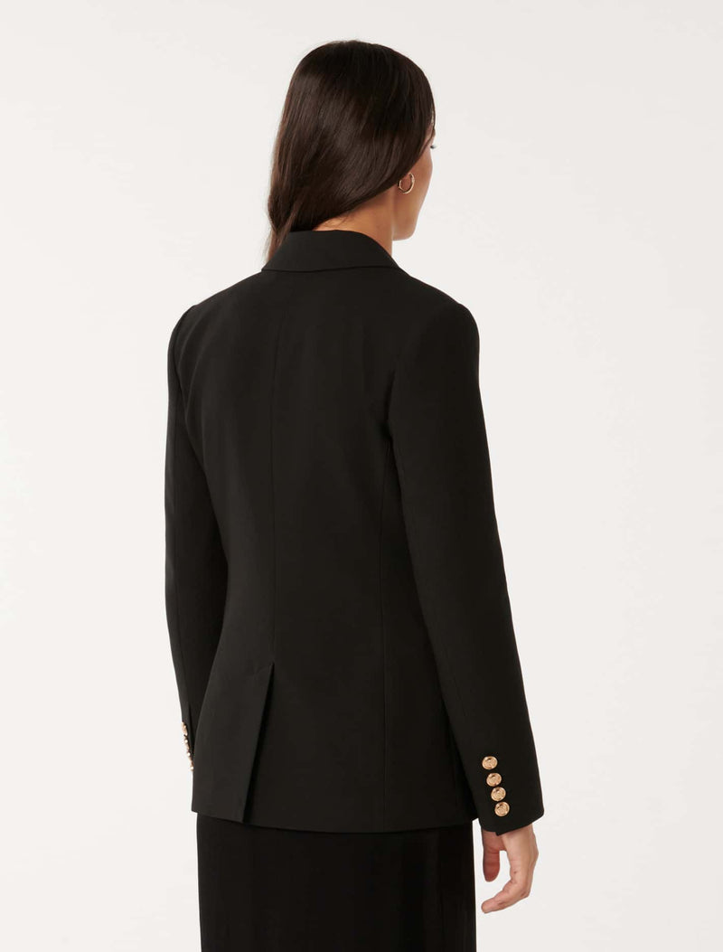 Immie Double Breasted Blazer Black | Forever New