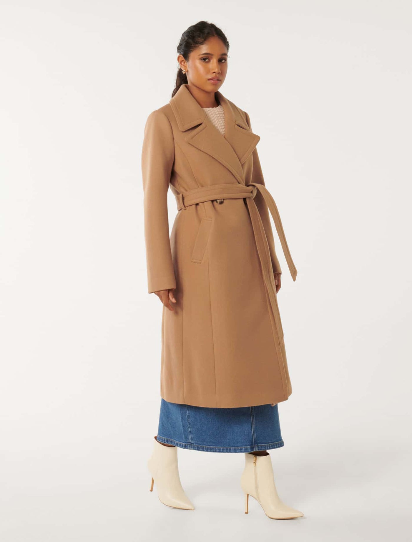 Petite belted coats best sale