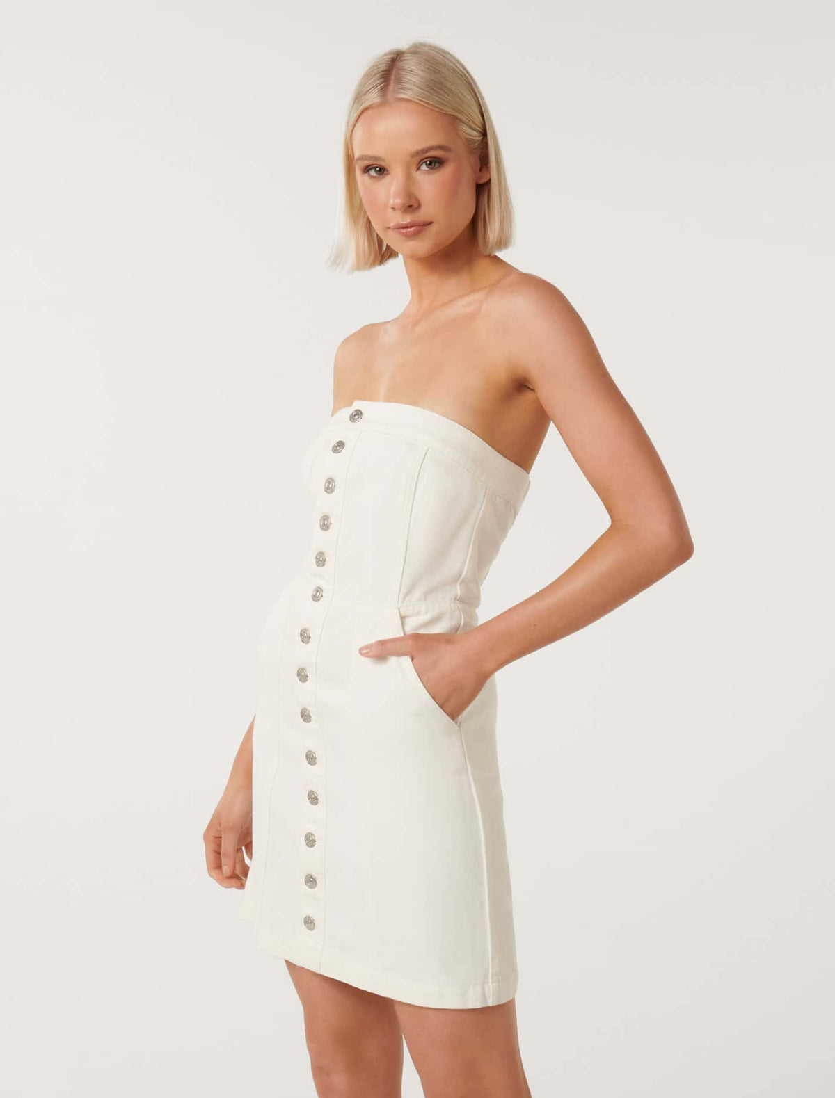 Cici Denim Corset Dress Forever New